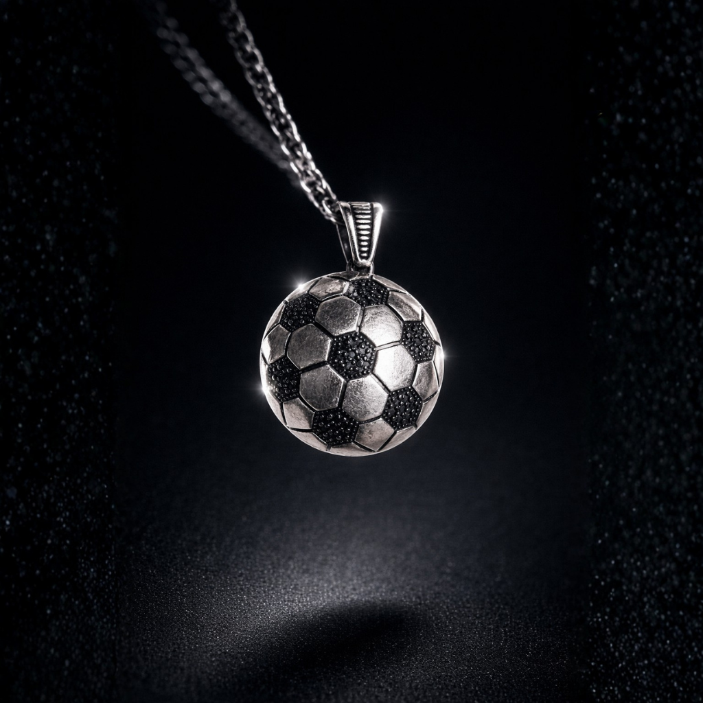 GoalSphere Football Pendant in 925 sterling silver - view 3