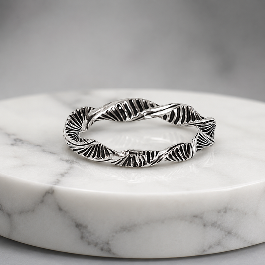 Silvanya Aurelia Twisted Sterling Silver Ring