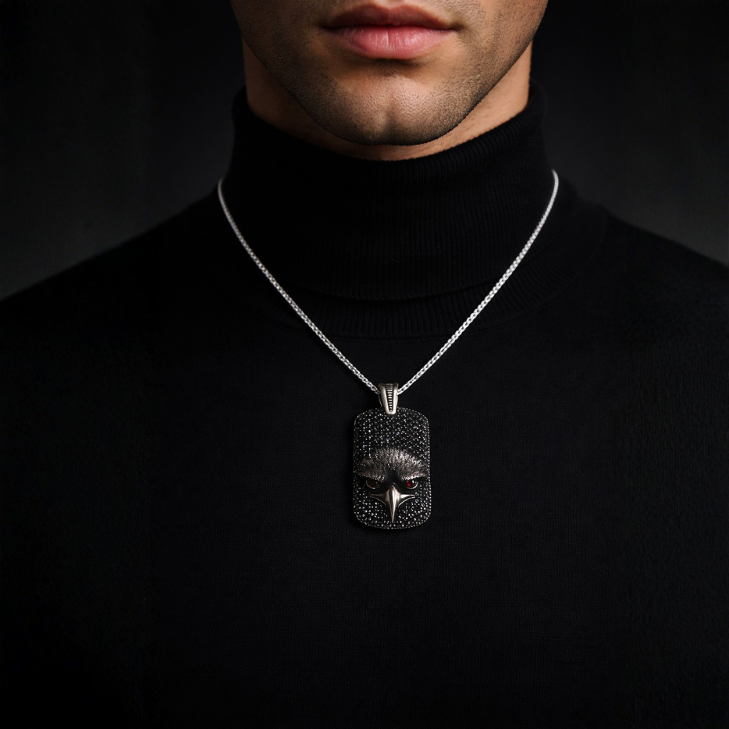 Black Eagle Valor Pendant by Silvanya