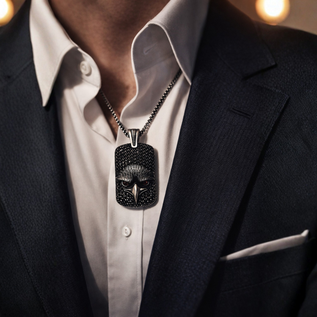 Black Eagle Valor Pendant by Silvanya