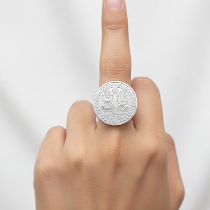 Collectible fine-silver coin with traditional motifs- 5GM