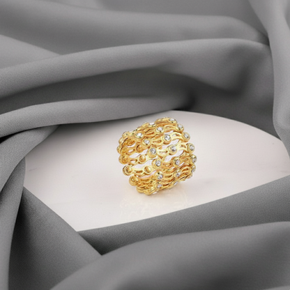 Convertible Gold-Plated Ring to Bangle – 2-in-1 Designer Jewelry