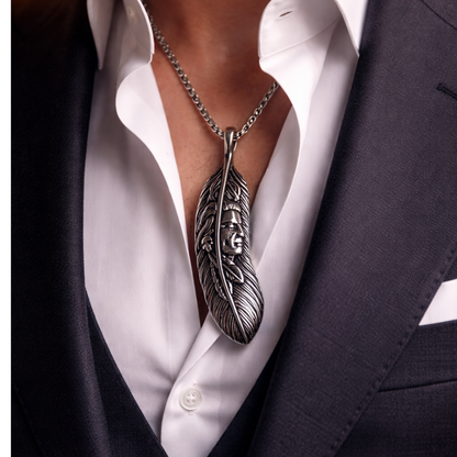 Ancestral Feather Spirit Pendant by Silvanya