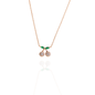 Rose Gold Cherry Pendant Necklace with CZ Stones
