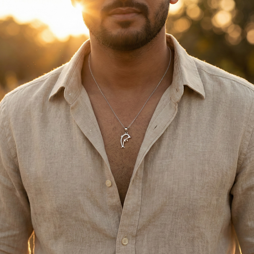 Ocean Valor Dolphin Pendant by Silvanya