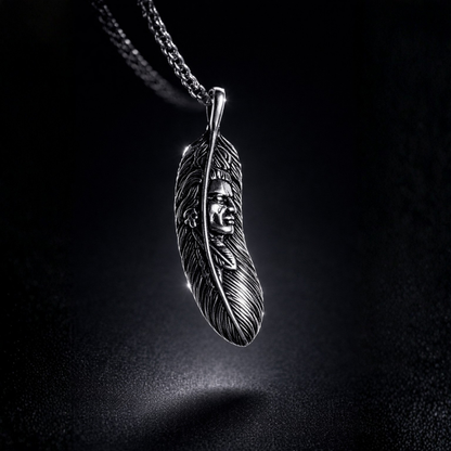 Ancestral Feather Spirit Pendant by Silvanya