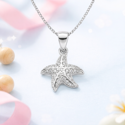 Starfish Sparkle Pendant by Silvanya