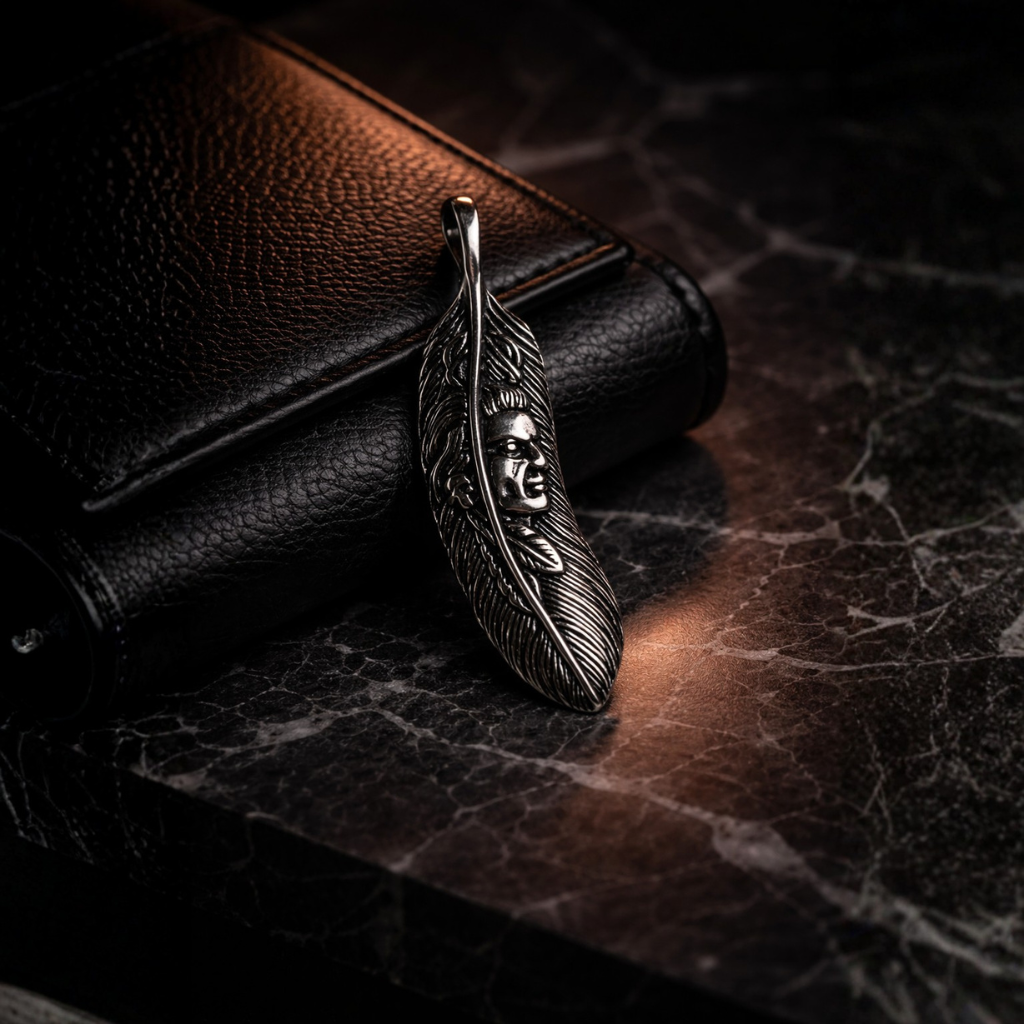 Ancestral Feather Spirit Pendant by Silvanya