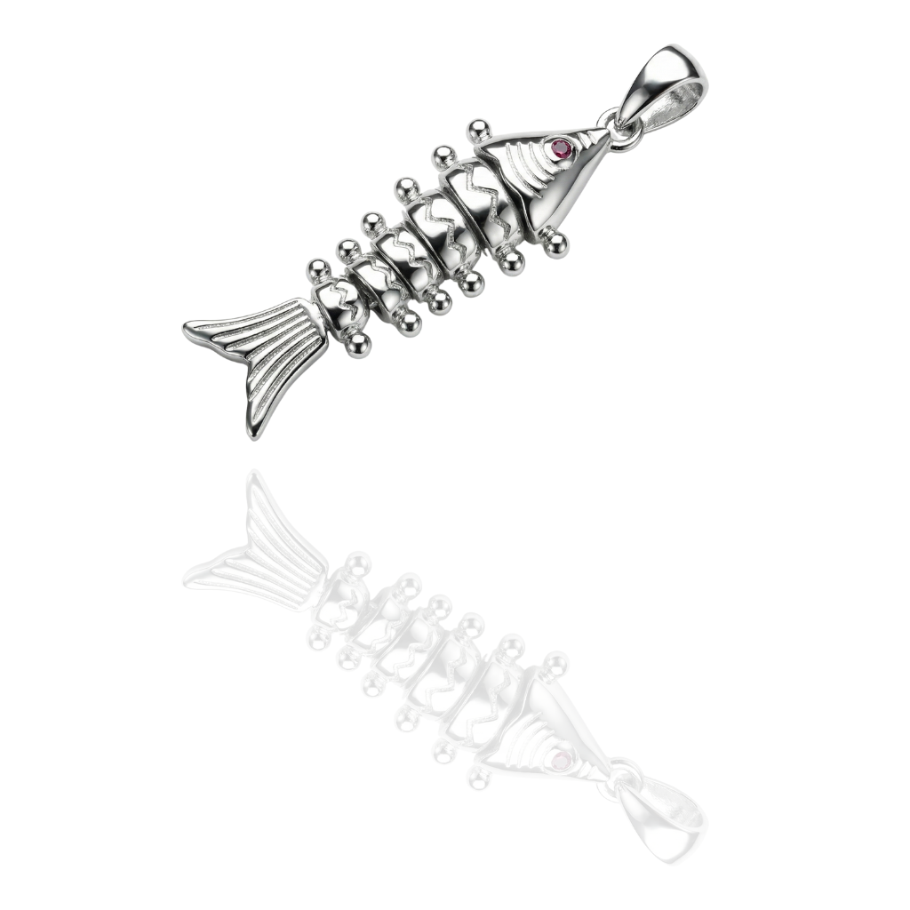 Ocean Spine Fishbone Pendant by Silvanya