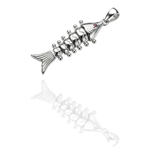 Ocean Spine Fishbone Pendant by Silvanya