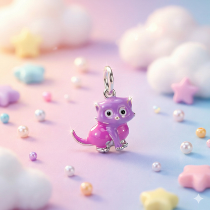 Silvanya Candy Kitty Pendant Necklace