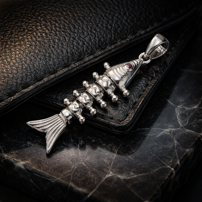 Ocean Spine Fishbone Pendant by Silvanya