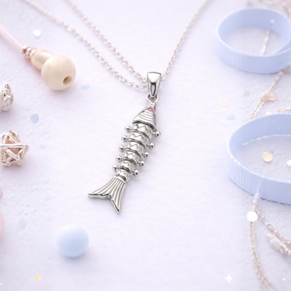 Ocean Spine Fishbone Pendant by Silvanya