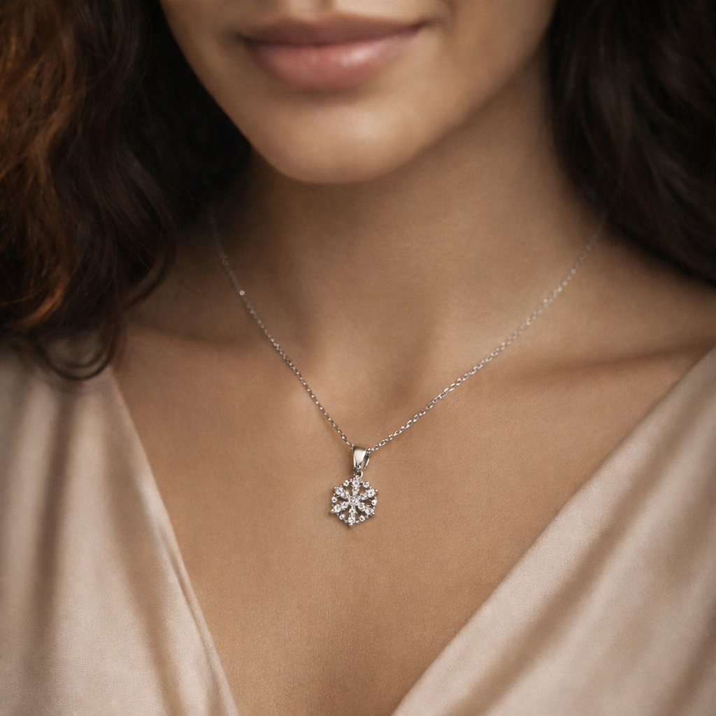 Eternal Snowflake Pendant by Silvanya