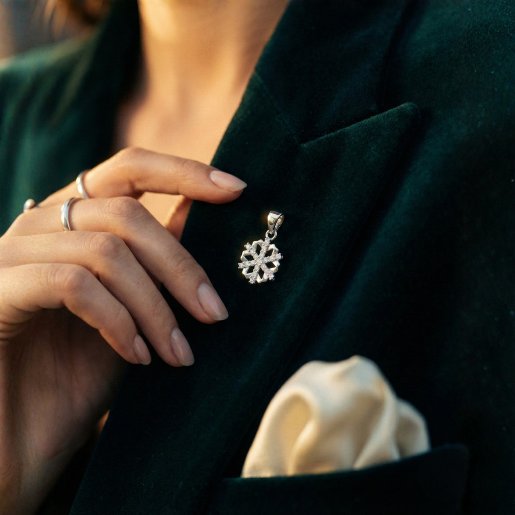 Eternal Snowflake Pendant by Silvanya