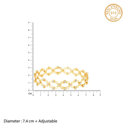 Convertible Gold-Plated Ring to Bangle – 2-in-1 Designer Jewelry