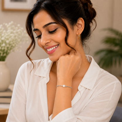 Silvanya Classic Pearl Sterling Silver Bracelet