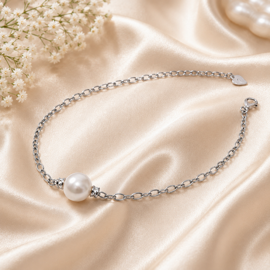 Silvanya Classic Pearl Sterling Silver Bracelet