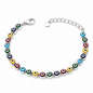 Silvanya Multicolor Evil Eye Sterling Silver Bracelet