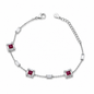Silvanya Ruby Radiance Sterling Silver Bracelet