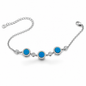 Silvanya Azure Halo Sterling Silver Bracelet