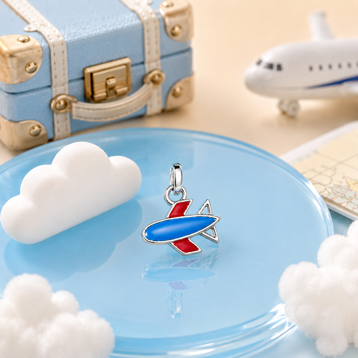 Sky Explorer Airplane Charm