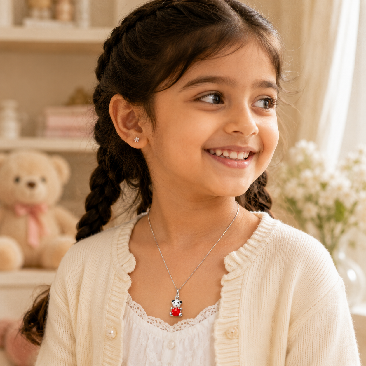 Ruby Teddy Charm