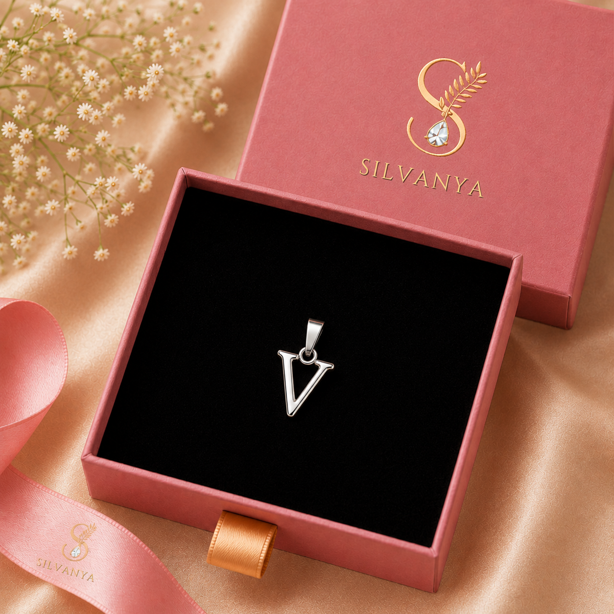 Astra V Sterling Silver Pendant