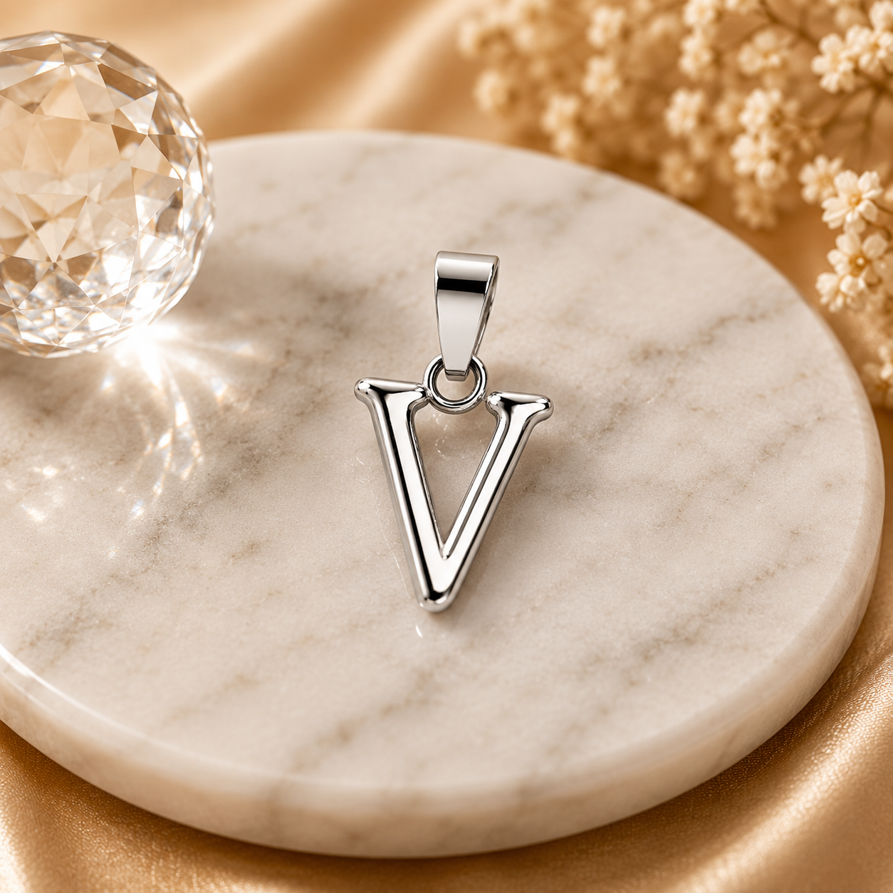 Astra V Sterling Silver Pendant