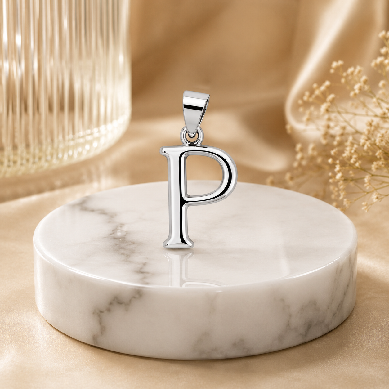 Astra P Sterling Silver Pendant