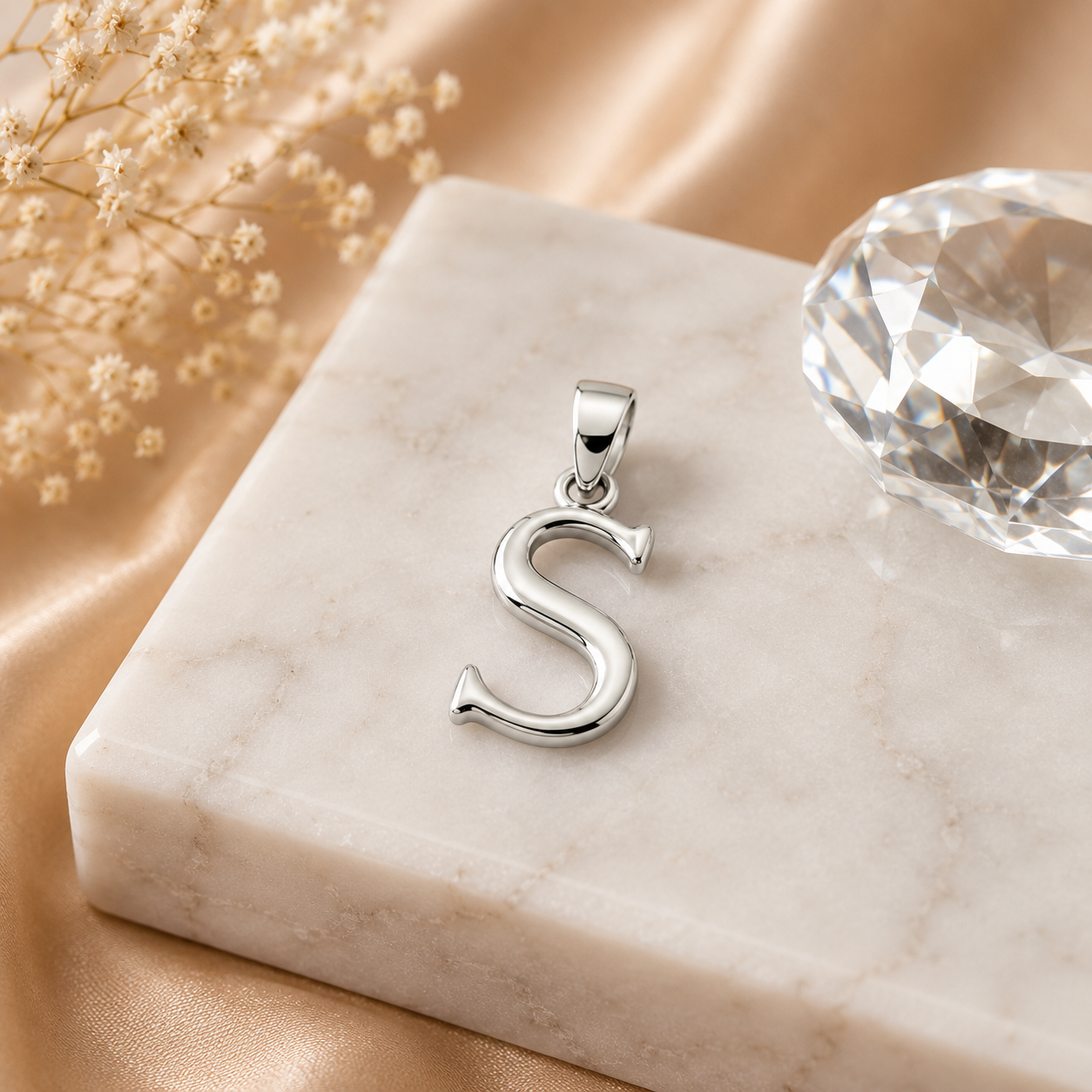 Astra S Sterling Silver Pendant