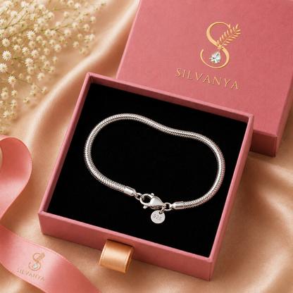 Silvanya Classic Snake Chain Sterling Silver Bracelet