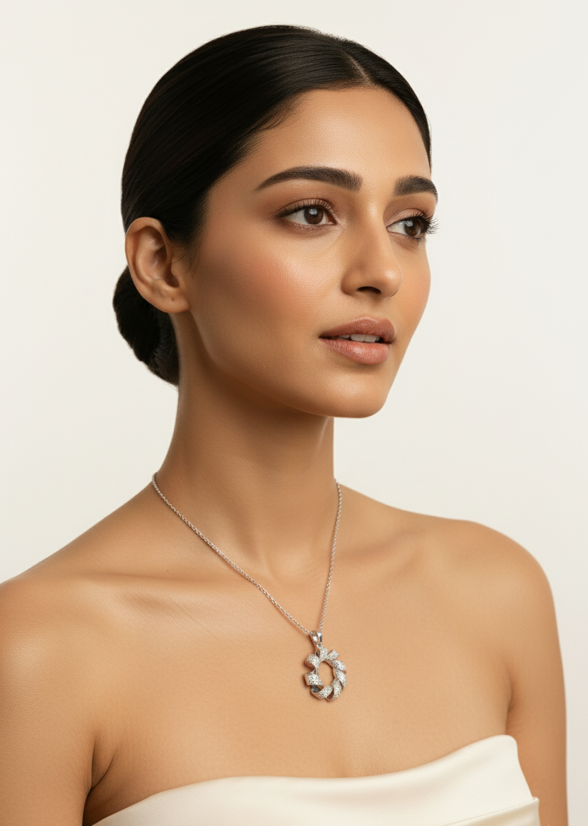 Rose Gold & Silver Infinity Embrace Pendant Necklace for Women – Silvanya