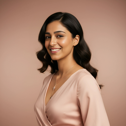 Rose Gold CZ Double Star Pendant Necklace! Silvanya