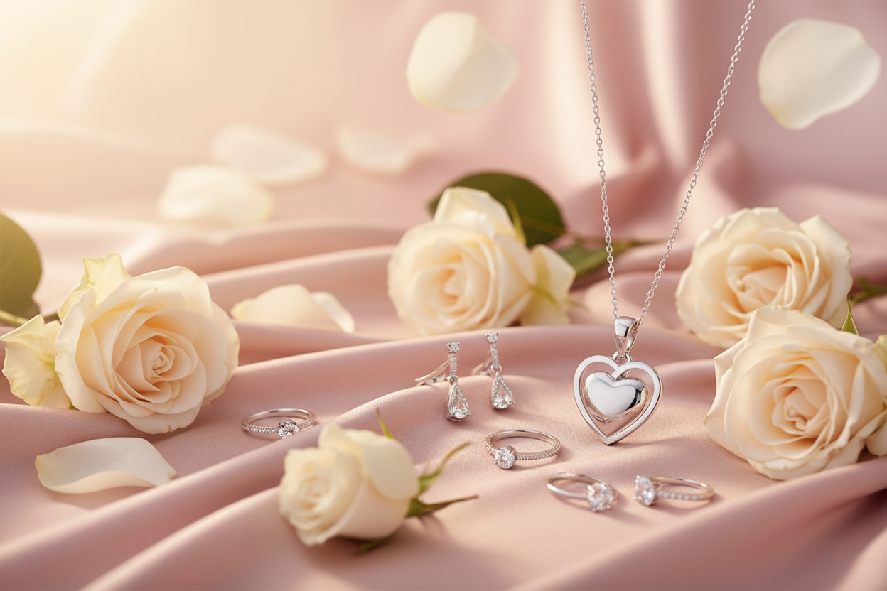 Luxury Valentine's Day Jewelry Banner