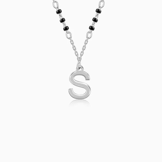 Silver Initial Mangalsutra